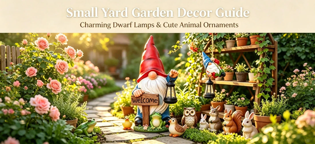 Small Yard Garden Decor Guide: Gnome & Owl Solar Lights + Cute Animal Ornaments