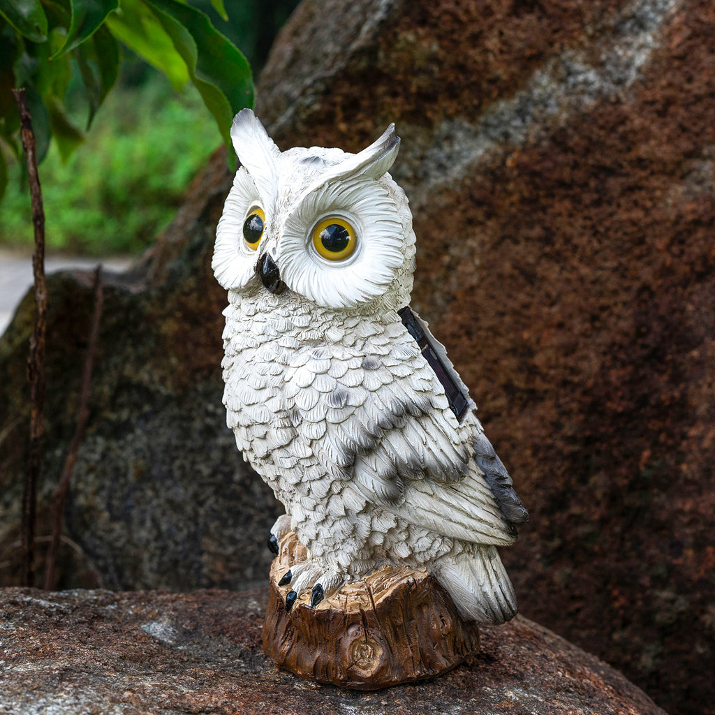 Owl Garden Decor Statue with Solar Light