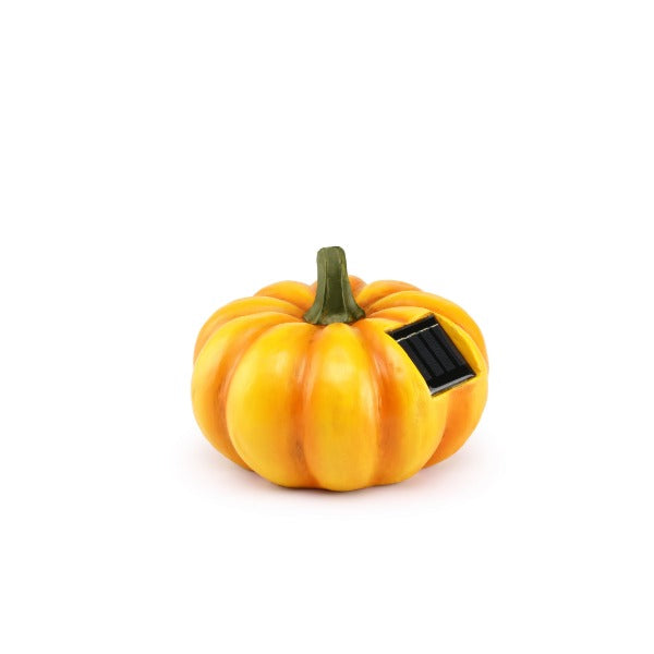 Halloween Pumpkin Garden Decor Statue with Solar Light 4.7‘’