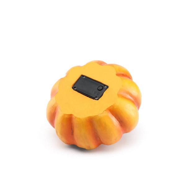 Halloween Pumpkin Garden Decor Statue with Solar Light 4.7‘’