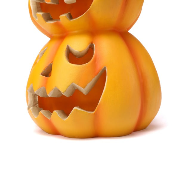 Halloween Stacked Pumpkin Garden Decor Statue with Solar Light 11.8‘’