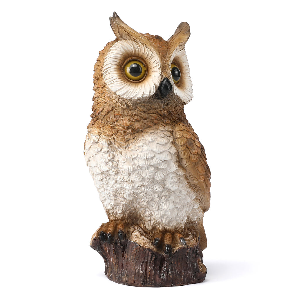 Owl Garden Decor Statue with Solar Light
