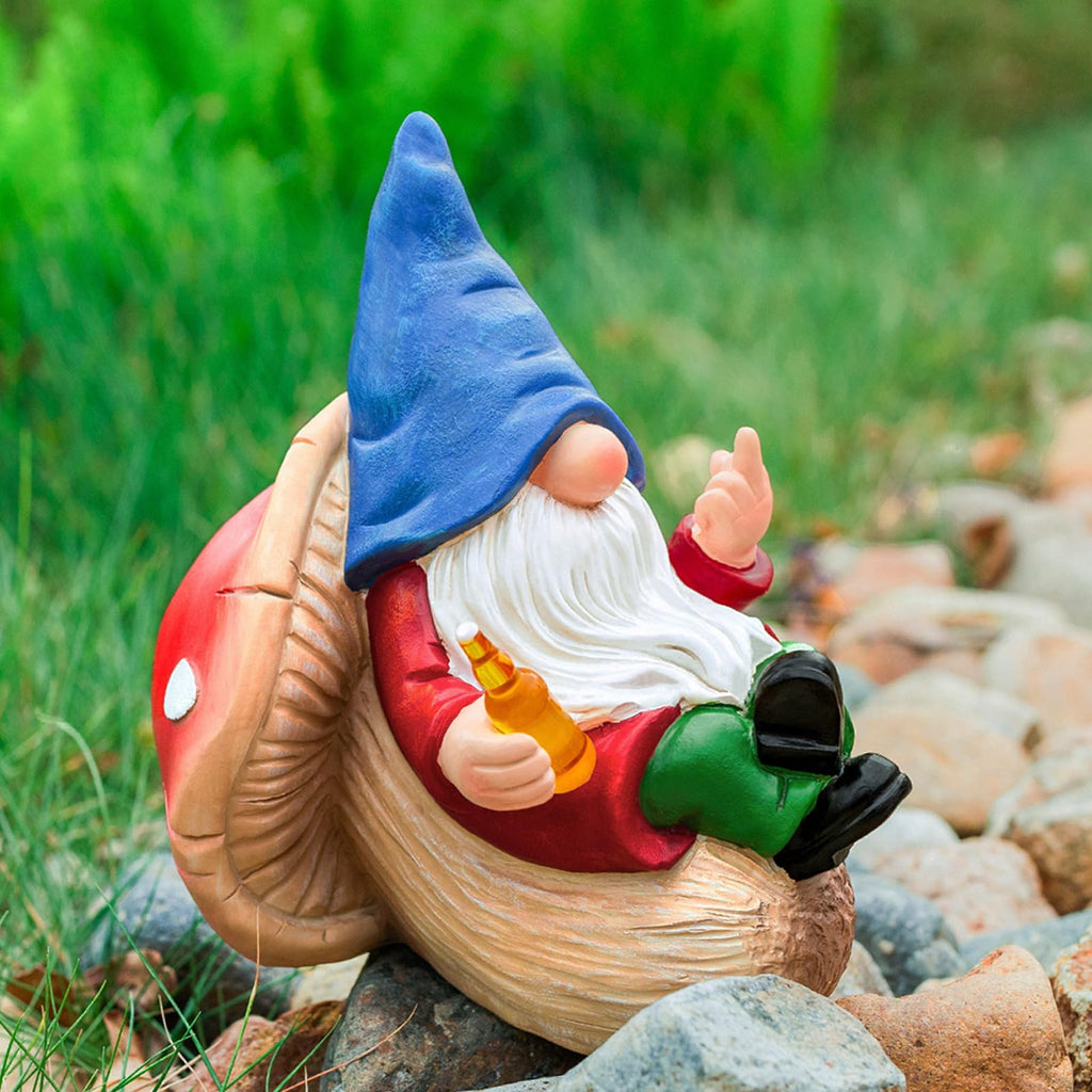Funny Drunk Cigar Garden Gnome 6.1 & 6.3''