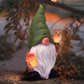 Owl Gnome Garden Decor Statue with Solar Light 11‘’