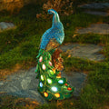 Peacock Garden Decor Statue with Solar Light 17.7‘’