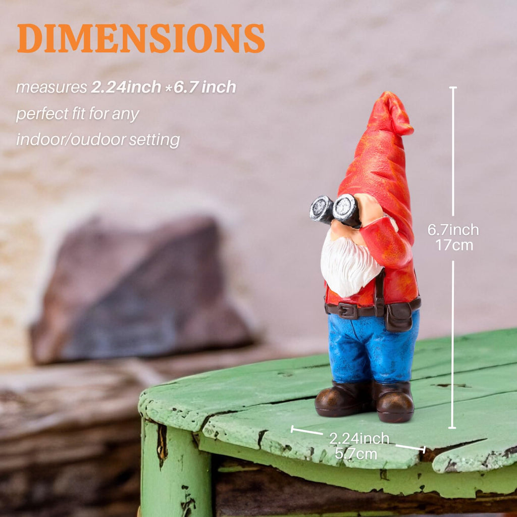 Funny Telescope Gnome Garden Decor Statue 6.7''