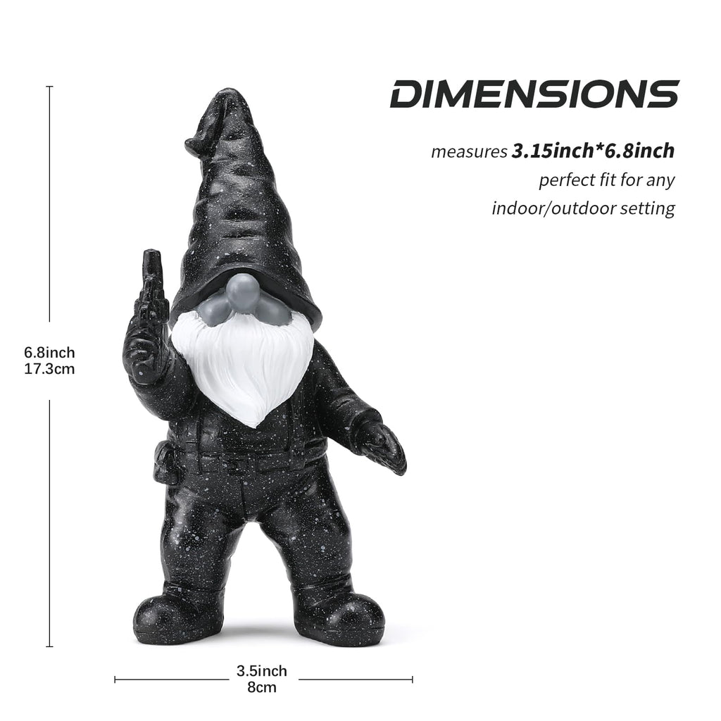 Funny Gun Garden Gnome Statues