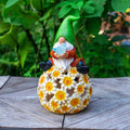 Flower Gnome Garden Decor Statue with Solar Light 6.6‘’