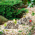 Frogs Stone Garden Decor Statue with Solar Light